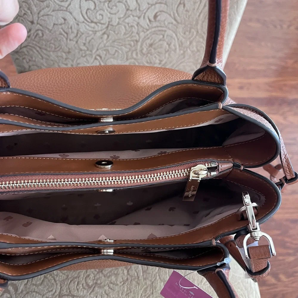 Cognac Kate Spade Satchel Purse - Picture 3 of 8